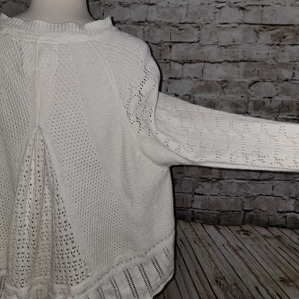 Anthropologie Angel Of The North Nulia Circle Poncho Size XS/S Cream - Picture 7 of 11